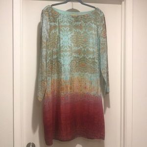 Anthropologie Maeve XL dress 100% silk, fully lined. Pit to pit 22” length 37”